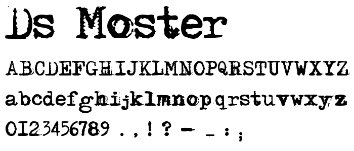 DS Moster font